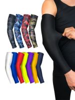 Mens Compression Cycling Arm Warmers Sleeves Basketball Arm Sleeve Gaming Armbands Hand Anti-sunburn Cover Sun Uv Protection