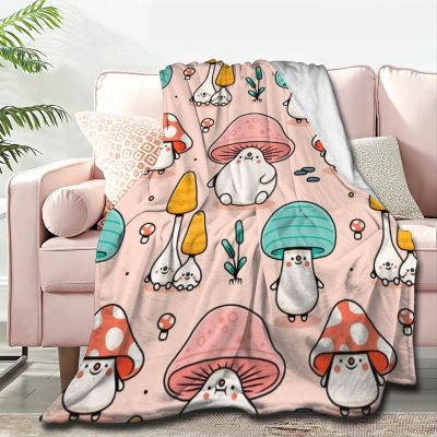 （in stock）Super soft mushroom throwing for warmth, lightweight and multifunctional use, suitable for all seasons, perfect for sofas, blankets, Selimut Bulu（Can send pictures for customization）