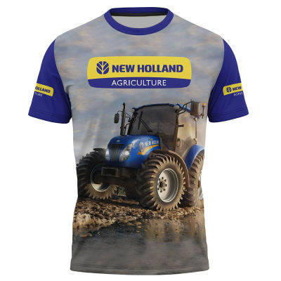 New FashionNew HOLLAND Machine Tractors T-shirt 3D Print Men Fashion Streetwear Short Sleeve Tees 2023