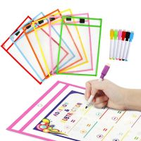 4/10Pcs Transparent Dry Brush Bag Kids Drawing Board DIY Painting Doodle Coloring Learning Educational Toys For Children Gift