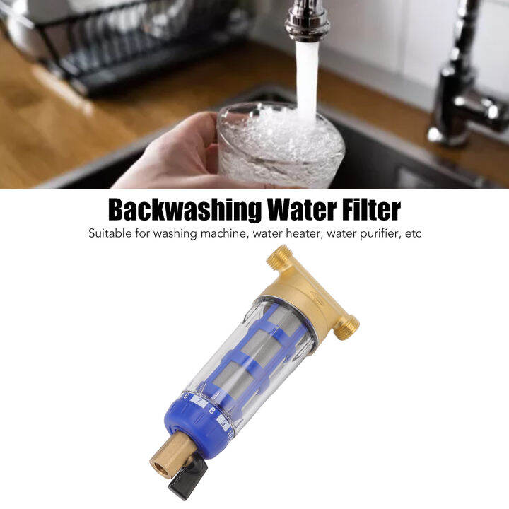 [Judixy] Cyclonic Sedimentation Water Filter G1/2in Backwashing Pure Copper Whole House Water