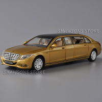 รถของเล่นพร้อมเสียงและแสง 1:32 Diecast Model Maybach S650 Stretch Limousine Pull Back Toy