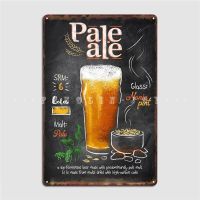 โปสเตอร์ Pale Ales แผ่นโลหะภาพจิตรกรรมฝาผนังหน้าแรกแผ่นคลาสสิกป้ายดีบุก