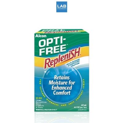 OPTI-FREE Replenish 60 ml. อัลคอน ออพติ-ฟรี รีเพลนิช 60มล. น้ำยาล้างคอนแทคเลนส์ 1 ขวด