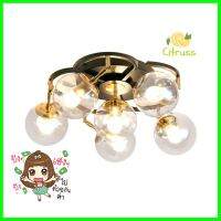 ไฟถาด CST 6312-5+1 แก้ว/โลหะ/สีใส/สีดำ/สีทอง 5+1หัวCEILING LIGHT CST 6312-5+1 CLEAR/BLACK/GOLD/5+1LIGHT **มีบริการชำระเงินปลายทาง**