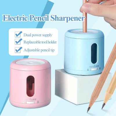 Tenwin Electric Pencil Sharpener for Pencils Φ6-8mm Battery/Plug-in Power Adjustable Thickness Automatic Pencil Sharpener 8035