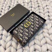 กระเป๋าถือ Montaigne พิมพ์ลายแฟชั่นของผู้หญิงแนวทแยงสีฟ้าพร้อมกล่อง D-JOY 30กระเป๋าสตางค์แบบมีซิป