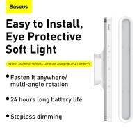 {ItalyNest shop}Baseus ที่แขวนแม่เหล็ก LED ตั้งโต๊ะ,หลอดไฟโต๊ะทำงานไฟกลางคืนระบบสัมผัสไร้สายสำหรับการอ่านการศึกษาห้องนอนห้องครัว