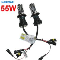 LEEWA 2pcs Car 12v AC 55W HID Bi-Xenon H4/9003 Hi/Lo Beam HID Replacement Bulbs 4300K 6000K CA2422