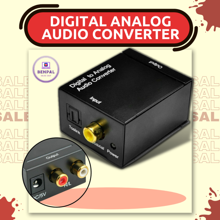 Digital Optical Coax to Analog RCA Audio Converter Adapter Lazada PH