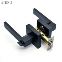 Door Handle Door Handle Lock Square Channel Privacy Mask Interior Bedroom Room Bathroom Three-Bar Spherical Lock