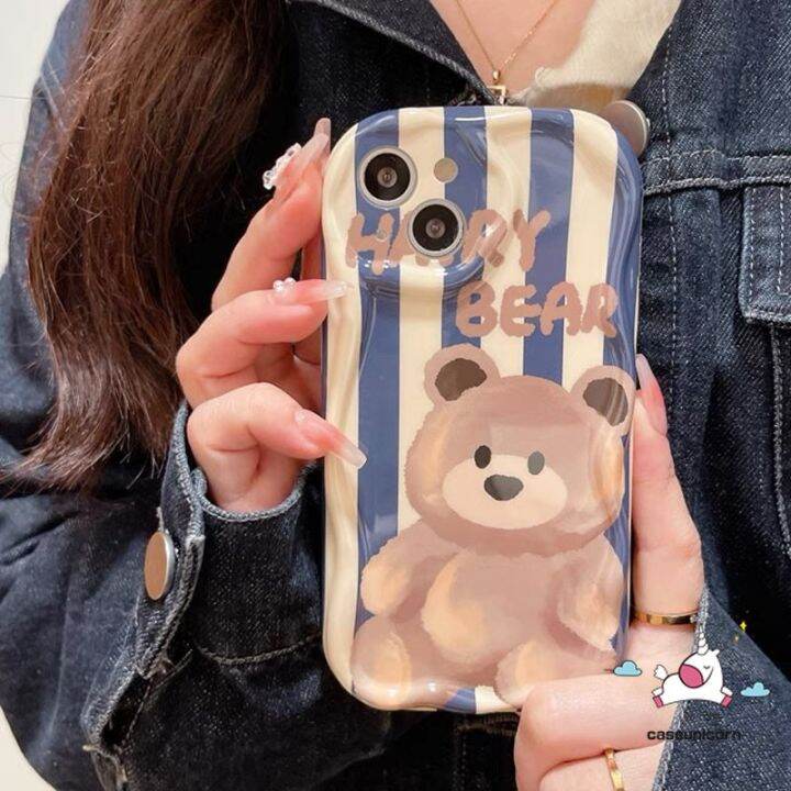 เคสสำหรับ-samsung-a14-a13-a31-a23-a12-a11-a04-a04s-a51-a21s-a30s-a20s-a50-a50s-a20-a32-a30-m12-a02s-หยักขอบโค้ง-a10s-น่ารักมีลายหมีสตอเบอร์รี่-lotso-a03s-ลายทางน่ารัก