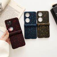 เคสหรูหรากันน้ำสำหรับ Huawei P50กระเป๋ากันฝุ่น PC แผ่นฟอยล์สีเงินแวววาวสุดหรูเคสโทรศัพท์ป้องกันกระเป๋า P50