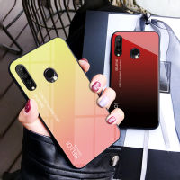 เคส4e Huawei Nova Huawei Nova 4e กระจกเทมเปอร์เคสแข็งไล่ระดับสีเคสฝาหลังโทรศัพท์กันกระแทก