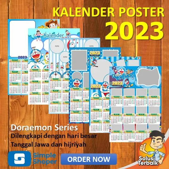 Kalender Poster 2023 Doraemon Series Lazada Indonesia 3575