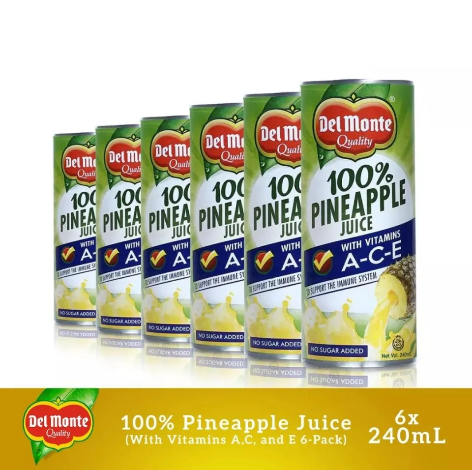 Del Monte® 100% Pineapple Juice with Added Vitamin C, 8.1 fl oz