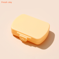 Fresh sky กล่องใส่ยาขนาดเล็กแบบพกพากล่องใส่ยา6ช่องกล่องยาจัดระเบียบกล่องยา6ช่อง