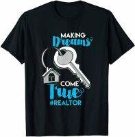 JHPKJMaking Dreams Come True Realtor &amp; Real Estate Agent T-Shirt Short Casual 100% Cotton Shirts Size S-3XL 4XL 5XL 6XL