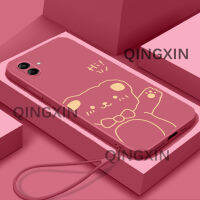 เคส Samsung A04E ดีไซน์น่ารักเคสโทรศัพท์ Tooncutecute TPU อ่อนลายการ์ตูนหมีสีทองเคสนิ่มยอดนิยม