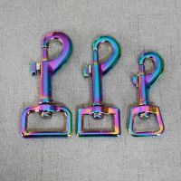 1 Pcs/Pack 15mm 20mm 25mm Webbing Straps Rainbow Metal Carabiners Buckle Clip Hook For Paracord Dog Rope Pet Leash Leads Clasps