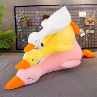 Funny Sand Carving Plush Duck Toy Doll Big White Geese Ragdoll Soft Sleep Companion Pillow Cushion