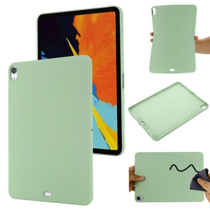 hot-sale-สําหรับ-ipad-air-5-4-10-9-เคสซิลิโคนเหลว-พรีเมี่ยม-ฝาหลังแท็บเล็ต-พร้อม-flocking-ภายใน