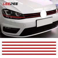 LEEPEE Reflective Stickers Car Strip Sticker For VW Golf 6 7 Tiguan Car Styling Auto Decoration Front Hood Grille Decals Bumper Stickers  Decals Magne