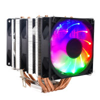 TISHRIC 46ท่อความร้อน CPU Cooler พัดลมหม้อน้ำ4 Pin PWM พัดลม RGB CPU พัดลมระบายความร้อนสำหรับ In LGA2011 115X 1700 775 X79 X99 AM3