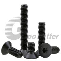 M2 M2.5 M3 M4 M5 M6 Kelas 12.9 Hex Soket Countersunk Kepala Sekrup Baut Datar Kepala Allen Sekrup Panjang 3-60Mm