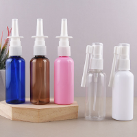 1Pcs 50Ml PE ขวดสเปรย์จมูกปั๊ม Mist Nose Container Refillable Skin Care Sanitizer เครื่องสำอาง Sprayer