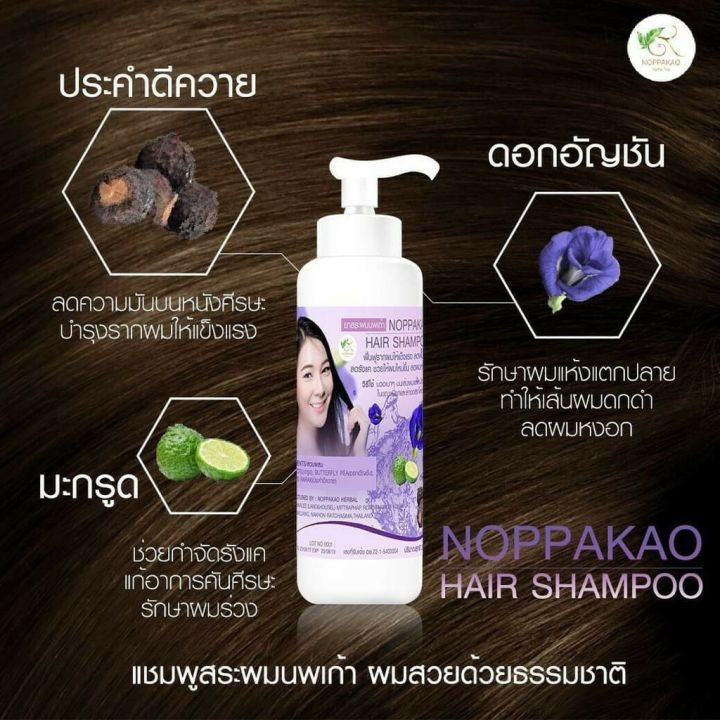 แชมพูสมุนไพรนพเก้า-noppakao-shampoo-ขนาด-250-มล