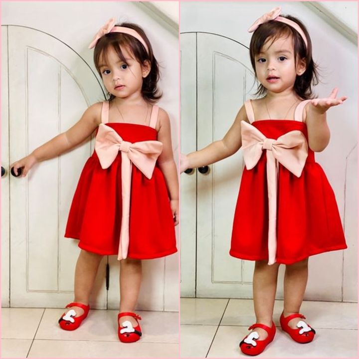 カラーベージュandmary Bebe ribbon mini dress