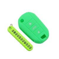 yonggax Silicone Car Key Cover Case with Parking Card for Peugeot 3008 308 508 408 2008 Accessories