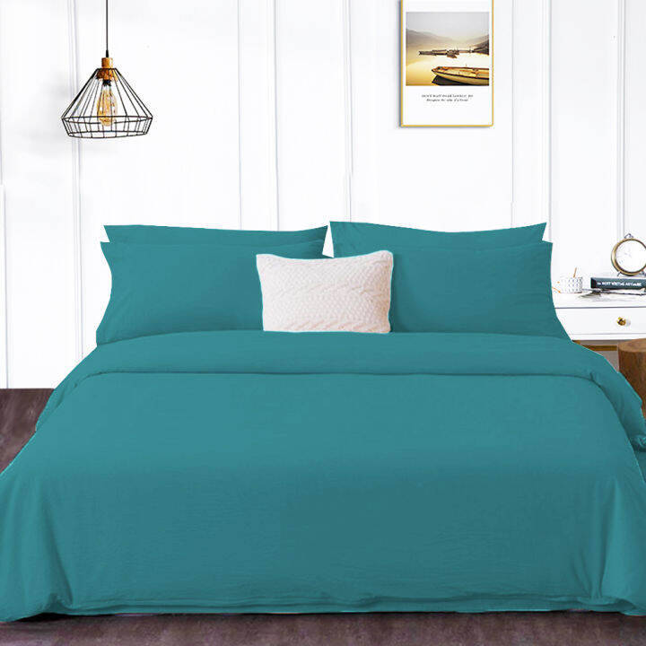 Homestore of AGR 4in1 Plain Bedsheet ( 2 pillowcases, 1 Fitted Sheet