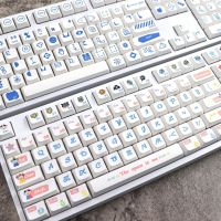 108 Keys ชุด Conslation PBT ข้อความเหมือนกับ XDA รายละเอียด MX สวิทช์อะนิเมะน่ารักปุ่มกดสำหรับ DIY วิศวกรรมคีย์บอร์ดเกมที่กำหนดเอง