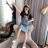 CUI YI SHOP 2022 and New Korean Skirts Childrens Denim Suspender Baby Dresses