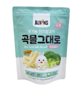 Bánh gạo lứt ăn dặm hữu cơ cho bé vị bông cải xanh Alvins