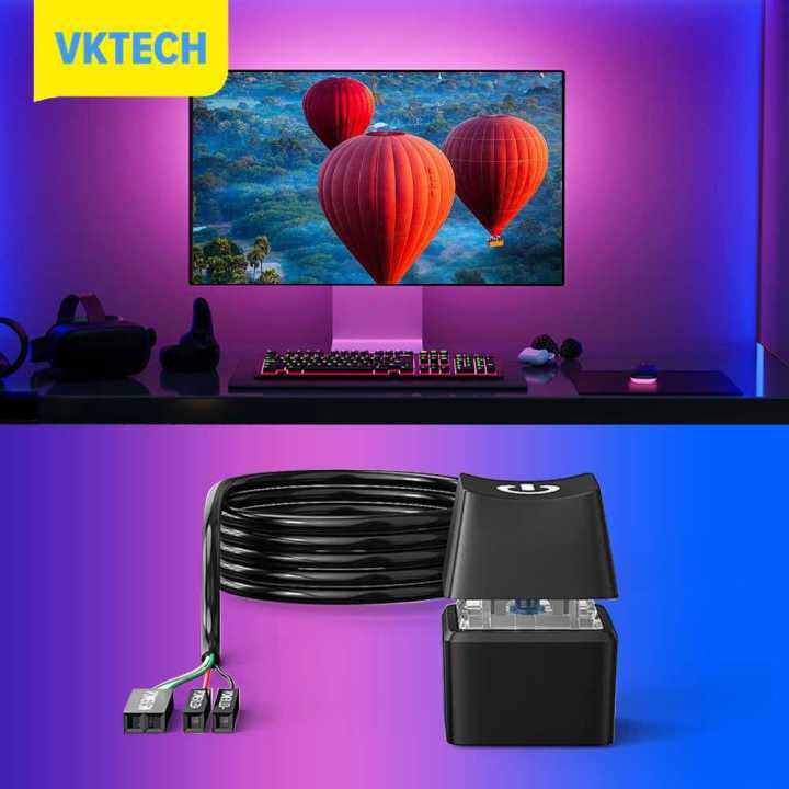 [Vktech] 1.65m/5m/10m Desktop Computer Power Switch Blue LED Lights PC