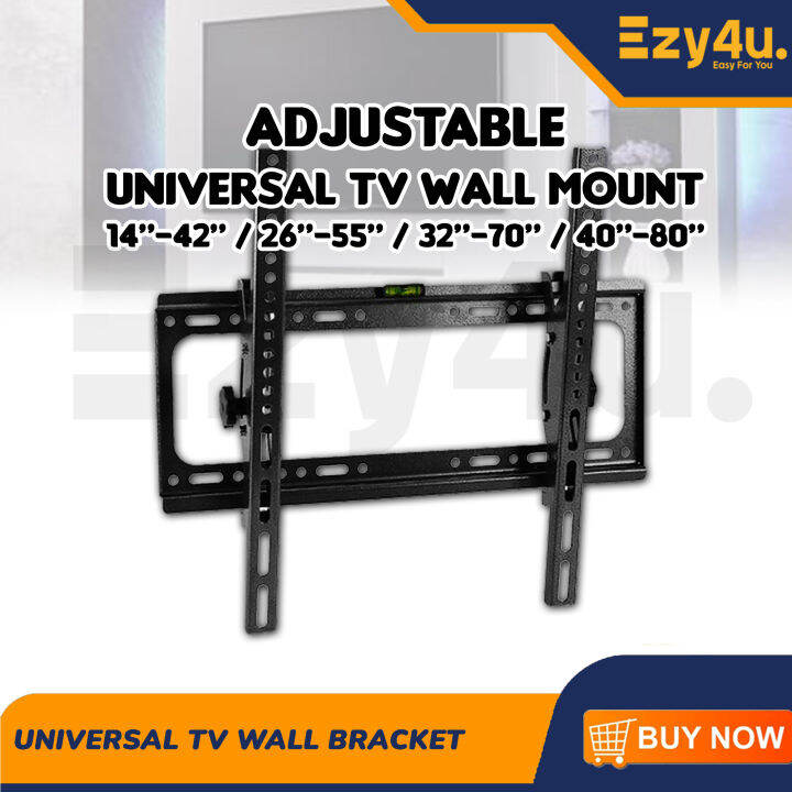 Universal TV Bracket Set LED LCD Plasma Wall Mounted Adjustable Fix Flat Television Holder Rack