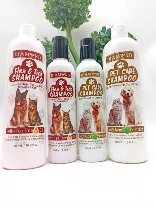 Pet care Shampoo with aloe vera extract & FleaTick shampoo with tea