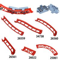 Track Roller Coaster Rail Bow Slope Shaft Edges Brick Part Building Block Toys Compatible 25061 26559 26560 26561 34738 26022