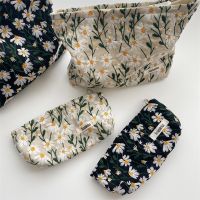 【jw】❡♕✴  Floral Makeup Organizer Korean Embroidery Toiletry Corduroy Canvas