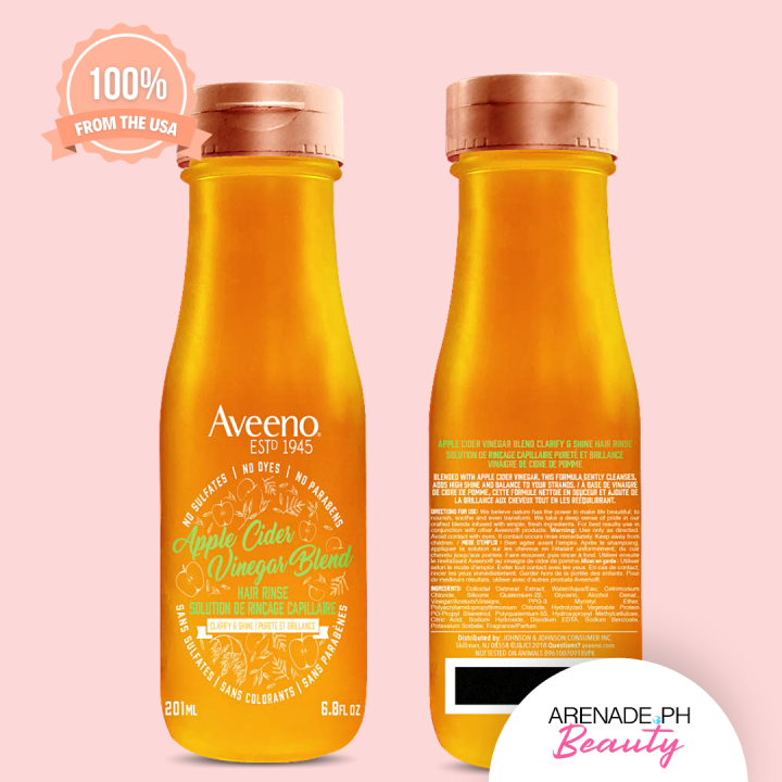 Aveeno Apple Cider Vinegar Blend InShower Hair Rinse Clarify & Shine