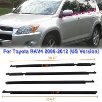 4ชิ้นรถกระจกหน้าต่างแถบปิดผนึกหน้าต่างด้านข้าง Wheatherstrip สำหรับโตโยต้า RAV4 2006-2012 (เวอร์ชั่นอเมริกา)