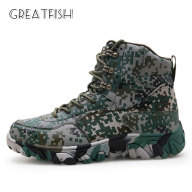 Greatfish Outdoor Military Boots Rubber Boots For Men High Cut Boots Casual Shoes For Men Outdoor Hiking Shoes Leather Boots For Men Size 39-47 Free Shipping thumbnail