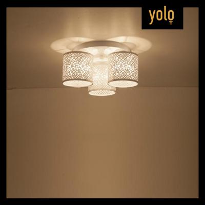 Yolo โคมไฟติดเพดาน รุ่น สีขาว ไม่รวมหลอดไฟ หลอดไฟ 3ดวง(X8151)