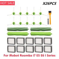 ชุดแปรงข้างตัวกรอง Hepa แปรงกลิ้งถุงหูรูดสำหรับ Irobot Roomba I7 E5 E6 I Series อะไหล่สำรองเครื่องดูดฝุ่นหุ่นยนต์