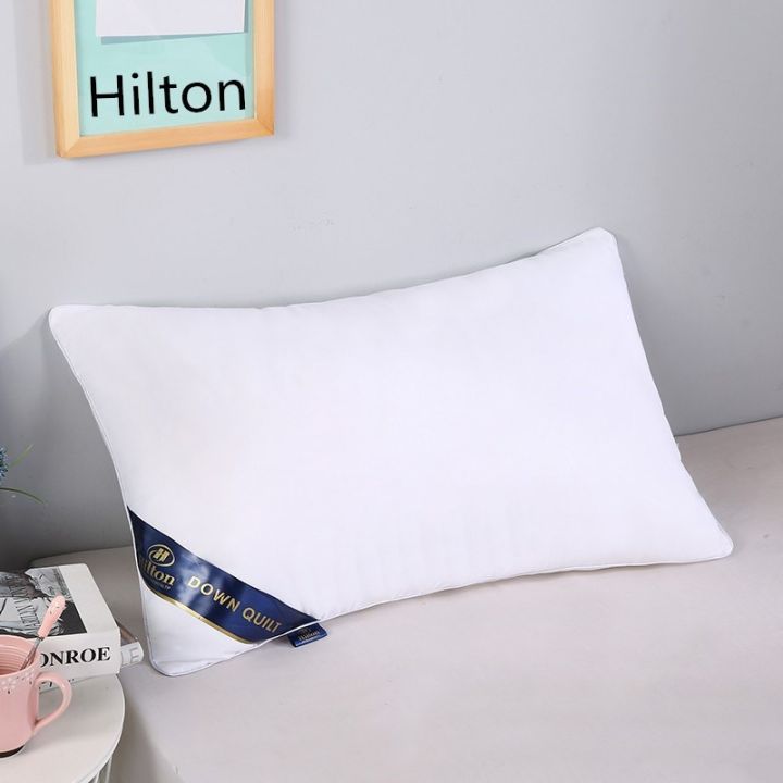 หมอน-hilton-มีโค้ดส่วนลด-หมอนโรงแรม-5-ดาว-หมอนสุขภาพหนา-800g-หมอนทรงต่ำ-ผลิตจากเส้นใยสังเคราะห์คุณภาพดีเยี่ยม