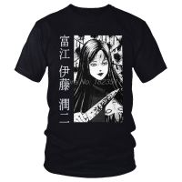 oe Tomie U Zumaki Junji Ito เสื้อยืดผู้ชาย Streetwear ประเดิมด้านบนผ้าฝ้ายเสื้อยืดแขนสั้นญี่ปุ่นสยองขวัญมังงะ Streetwear เสื้อยืดที่มีคุณภาพสูงแขนสั้น