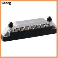 GEORG 150A เทอร์มินัล สีดำและสีแดง บัสบาร์ บล็อกสายไฟ14สกรู การปรับปรุงเรือสาย ยานพาหนะยานพาหนะยานพาหนะ